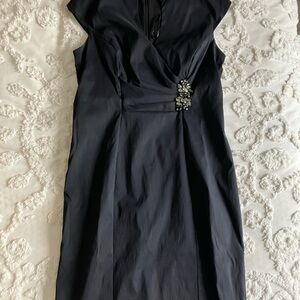Le Chateau Formal Black Midi Dress